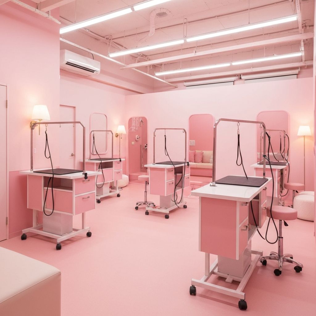 Inside the PawfectGlow grooming studio